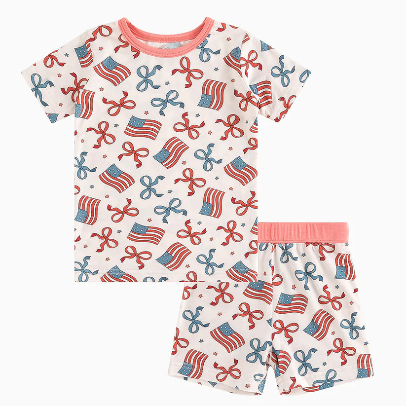 Bow Flag Short Set- bamboo