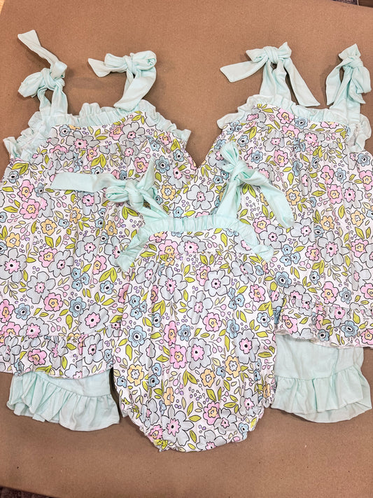Teal Floral Sets