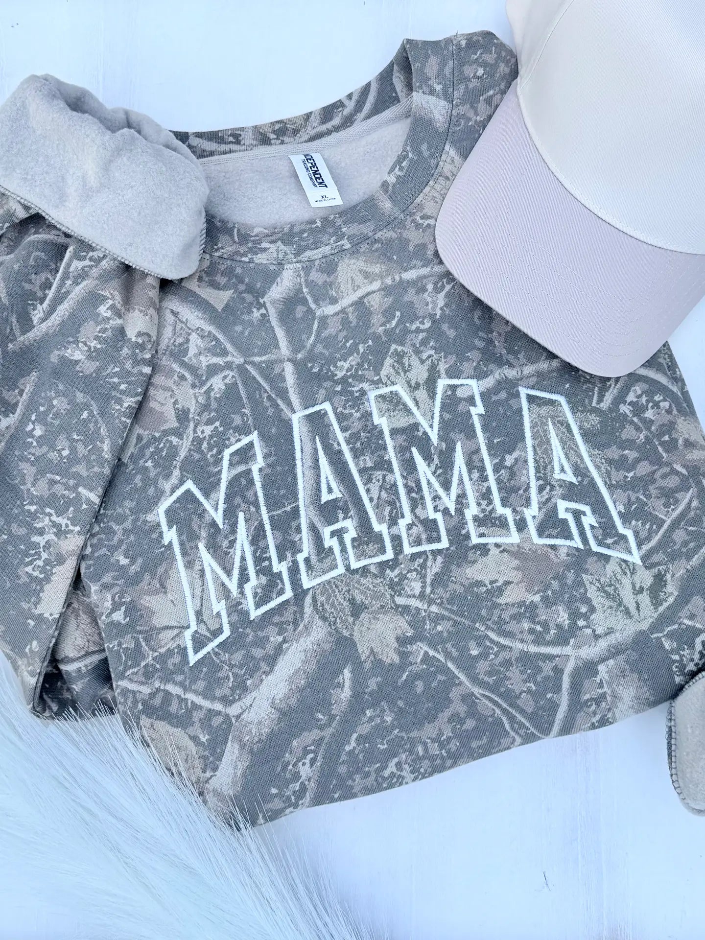 Camo Mama Embroidered Crewneck