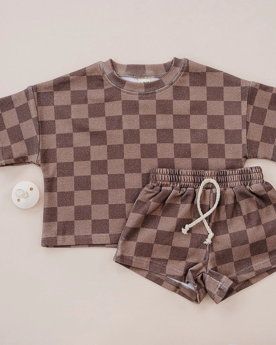 Espresso Checkered Set